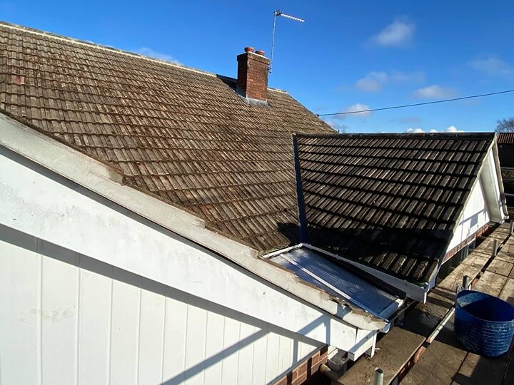 A roof of a house